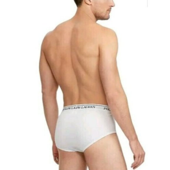 NEW Polo Ralph Lauren Men's 2-Pack Big & Tall Mid-Rise Briefs 3X 50-52 White - Picture 3 of 4